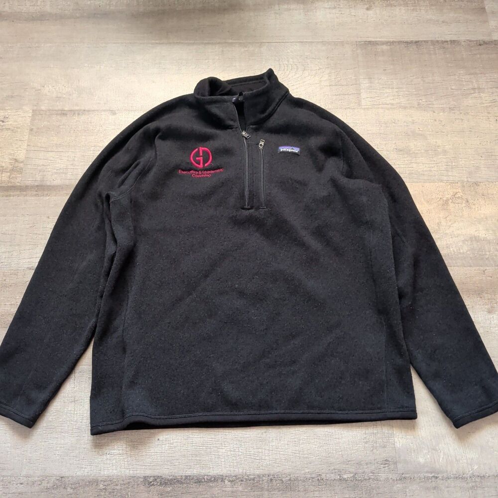 ​Patagonia Better Sweater 1/4 Zip Fleece Pullover Mens XL Black 25522